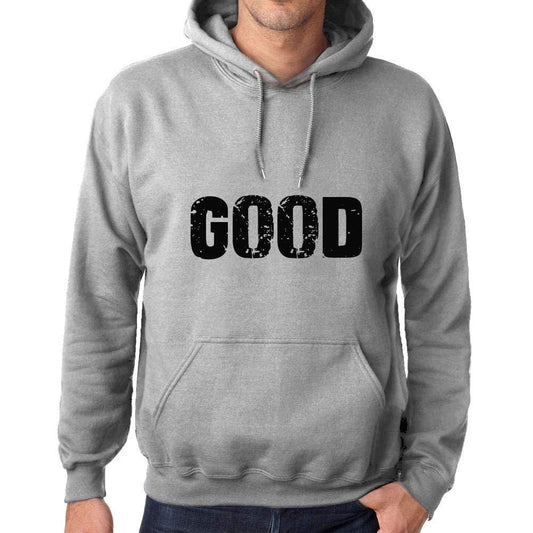 Ultrabasic Homme Femme Unisex Sweat à Capuche Hoodie Popular Words Good Gris Chiné