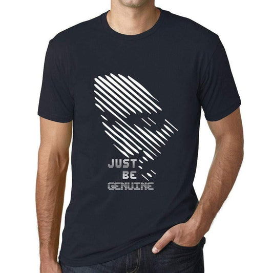 Ultrabasic - Homme T-Shirt Graphique Just be Genuine Marine