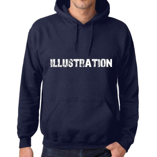 Ultrabasic Homme Femme Unisex Sweat à Capuche Hoodie Popular Words Illustration French Marine