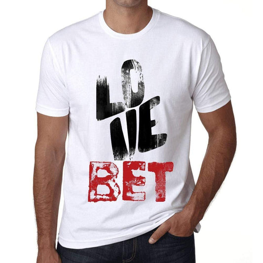 Ultrabasic - Homme T-Shirt Graphique Love BET Blanc