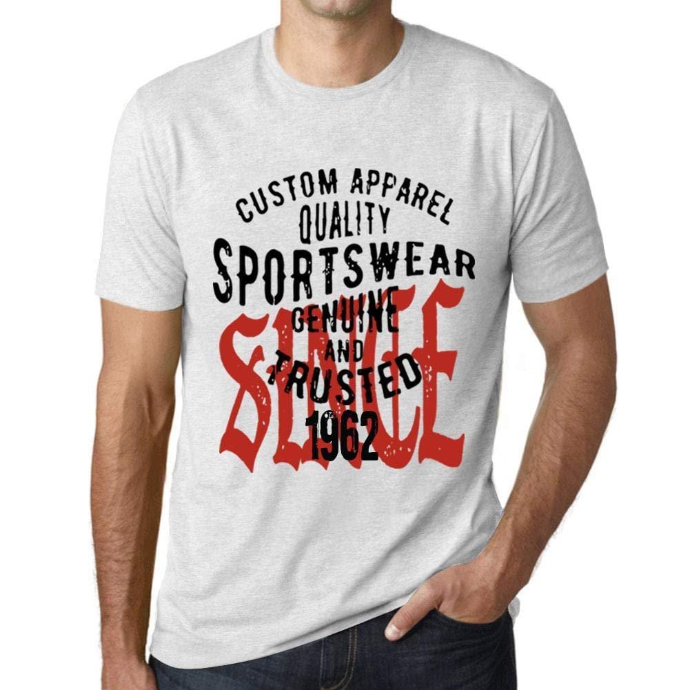 Ultrabasic - Homme T-Shirt Graphique Sportswear Depuis 1962 Blanc Chiné