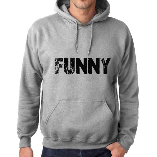 Ultrabasic Homme Femme Unisex Sweat à Capuche Hoodie Popular Words Funny Gris Chiné