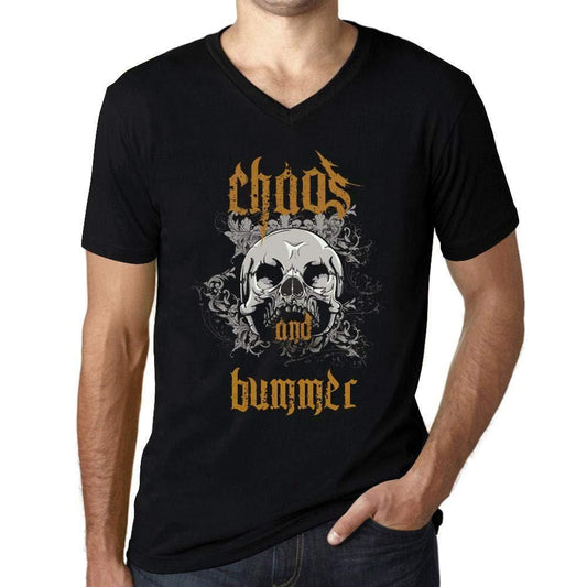 Ultrabasic - Homme Graphique Col V Tee Shirt Chaos and Bummer Noir Profond