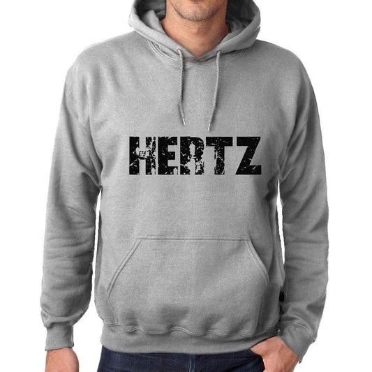 Ultrabasic Homme Femme Unisex Sweat à Capuche Hoodie Popular Words Hertz Gris Chiné