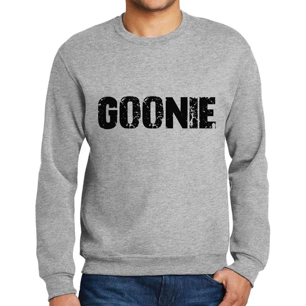 Ultrabasic Homme Imprimé Graphique Sweat-Shirt Popular Words GOONIE Gris Chiné