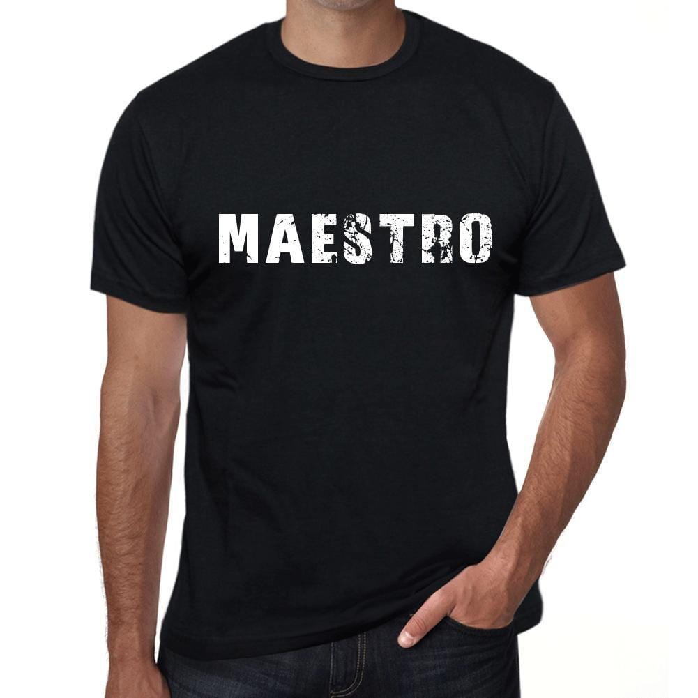 Homme T Shirt Graphique Imprimé Vintage Tee Maestro Men's T Shirt Black Birthday Gift 00555