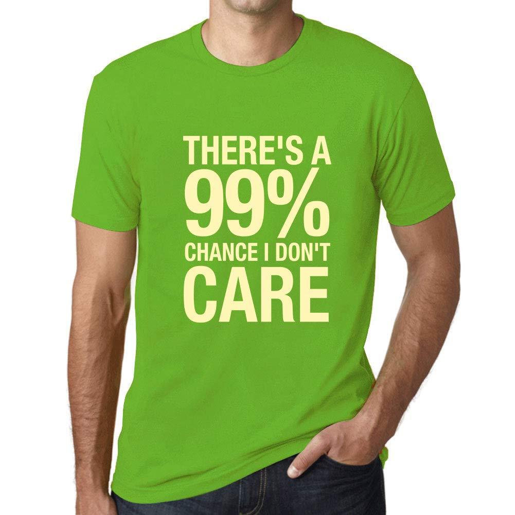 Ultrabasic Homme T-Shirt Graphique There's a Chance I Don't Care Lime