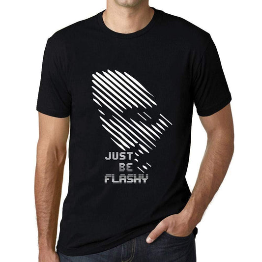 Ultrabasic - Homme T-Shirt Graphique Just be Flashy Noir Profond