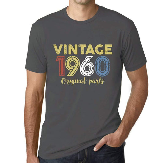 Ultrabasic - Homme Graphique Vintage 1960 T-Shirt Gris Souris