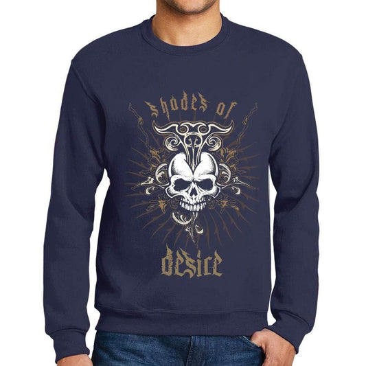 Ultrabasic - Homme Graphique Shades of Desire T-Shirt Imprimé Lettres Marine
