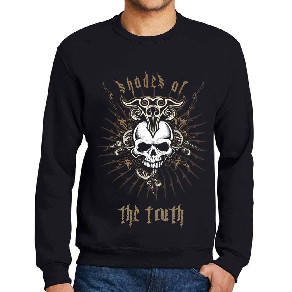 Ultrabasic - Homme Graphique Shades of The Truth T-Shirt Imprimé Lettres Noir Profond