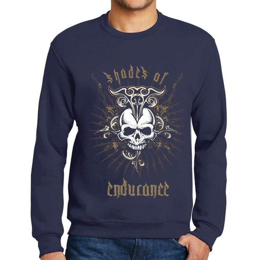 Ultrabasic - Homme Graphique Shades of Endurance T-Shirt Imprimé Lettres Marine