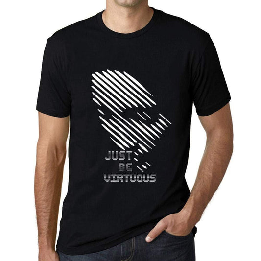 Ultrabasic - Homme T-Shirt Graphique Just be Virtuous Noir Profond