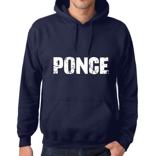 Ultrabasic Homme Femme Unisex Sweat à Capuche Hoodie Popular Words Ponce French Marine