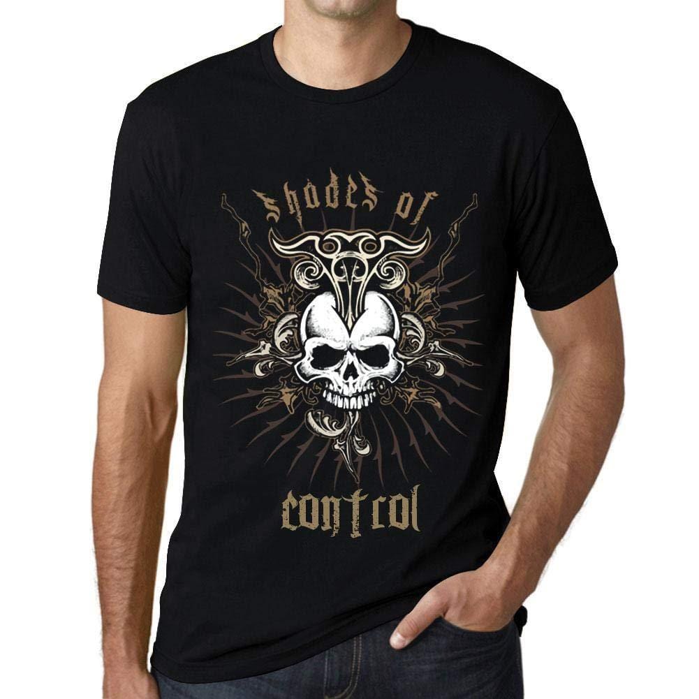 Ultrabasic - Homme T-Shirt Graphique Shades of Control Noir Profond