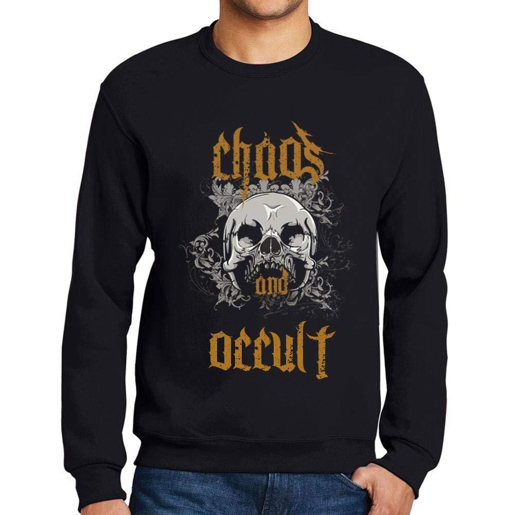 Ultrabasic - Homme Imprimé Graphique Sweat-Shirt Chaos and Occult Noir Profond