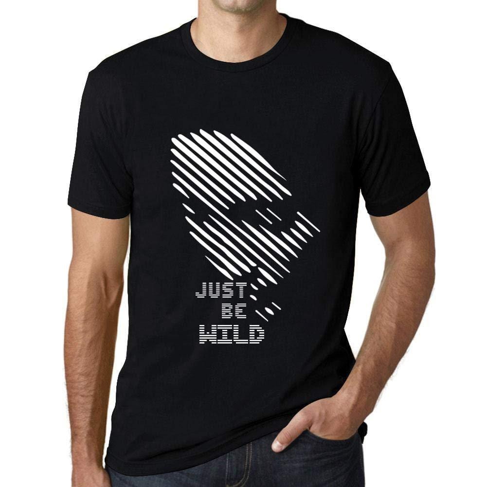 Ultrabasic - Homme T-Shirt Graphique Just be Wild Noir Profond