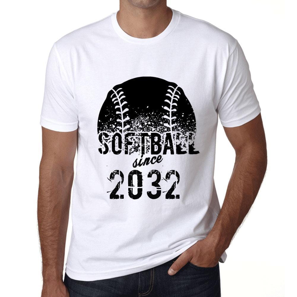 Men&rsquo;s Graphic T-Shirt Softball Since 2032 White - Ultrabasic