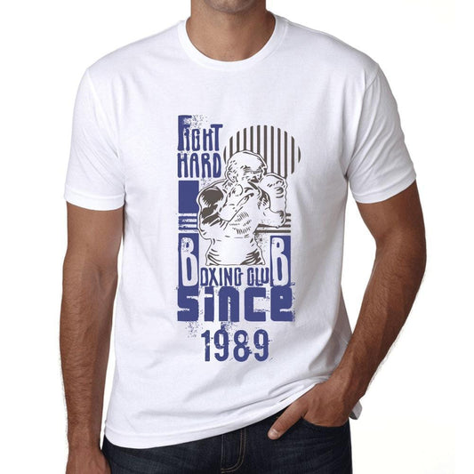 Men’s <span>Graphic</span> T-Shirt Fight Hard Since 1989 White - ULTRABASIC
