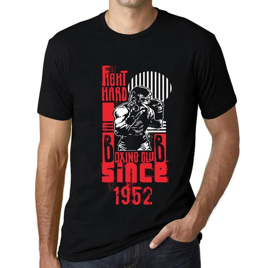 Men&rsquo;s Graphic T-Shirt Fight Hard Since 1952 Deep Black - Ultrabasic