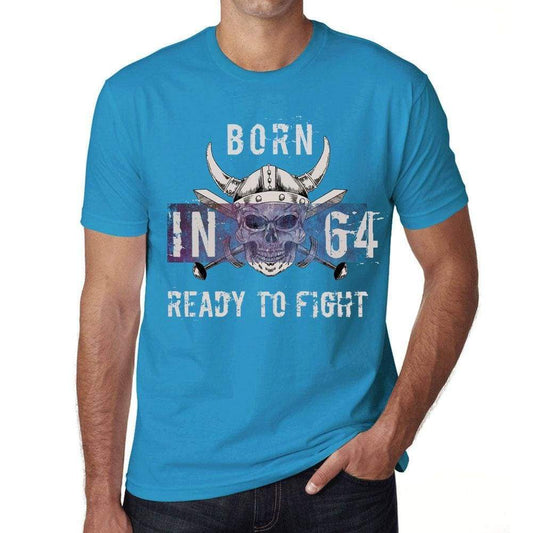 64 Ready To Fight Mens T-Shirt Blue Birthday Gift 00390 - Blue / Xs - Casual