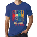 Men's Graphic T-Shirt Surf Summer Time CHICAMA Royal Blue
