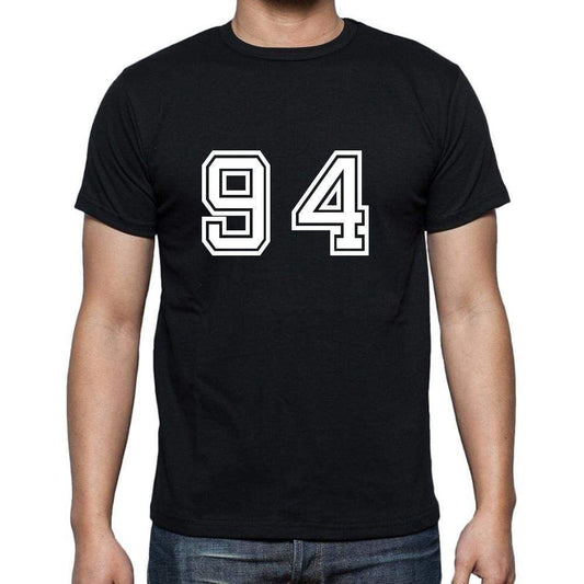 94 Numbers Black Men's Short Sleeve Round Neck T-shirt 00116 - Ultrabasic