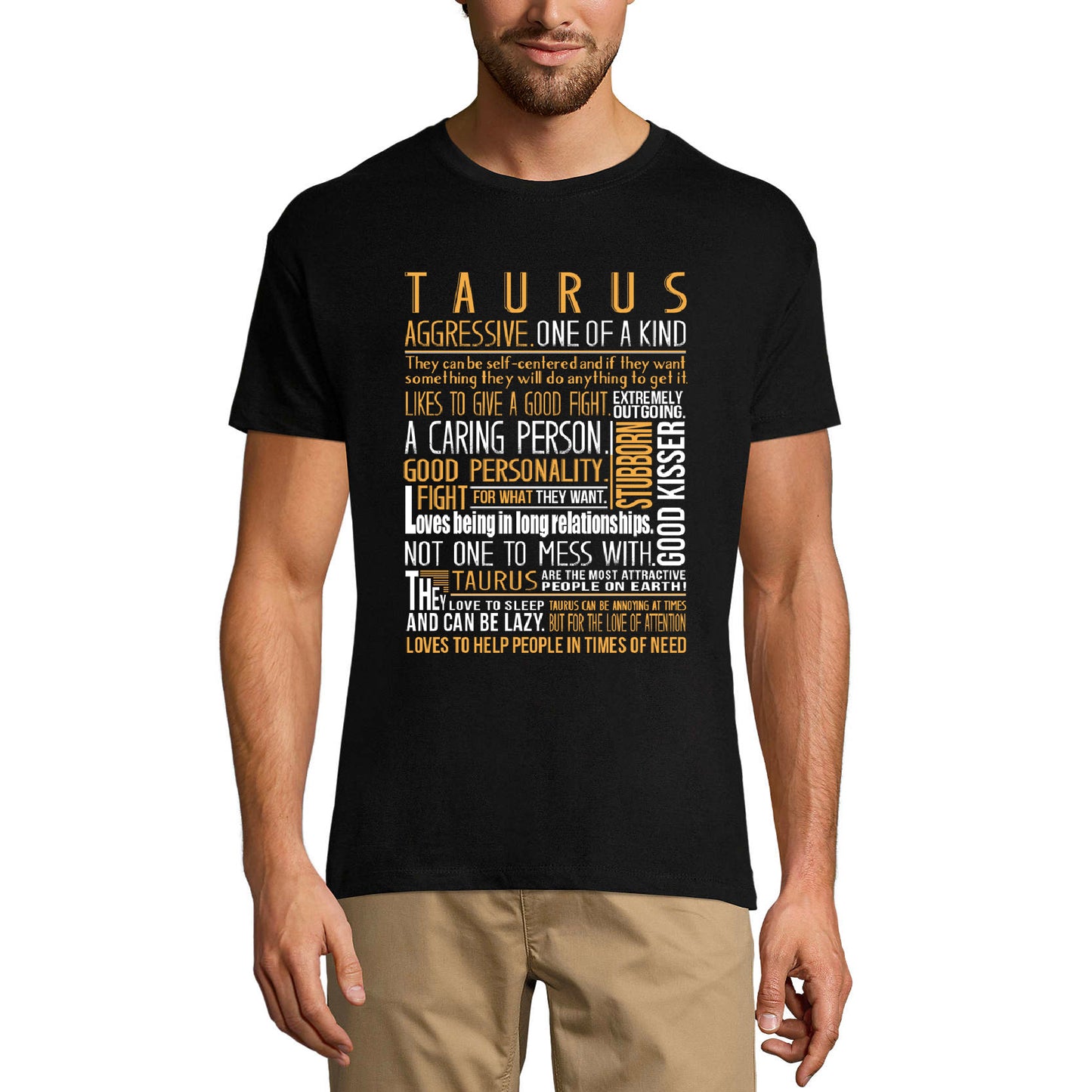 ULTRABASIC Men's T-Shirt Definition Taurus Facts - Zodiac Funny Birthday Shirt