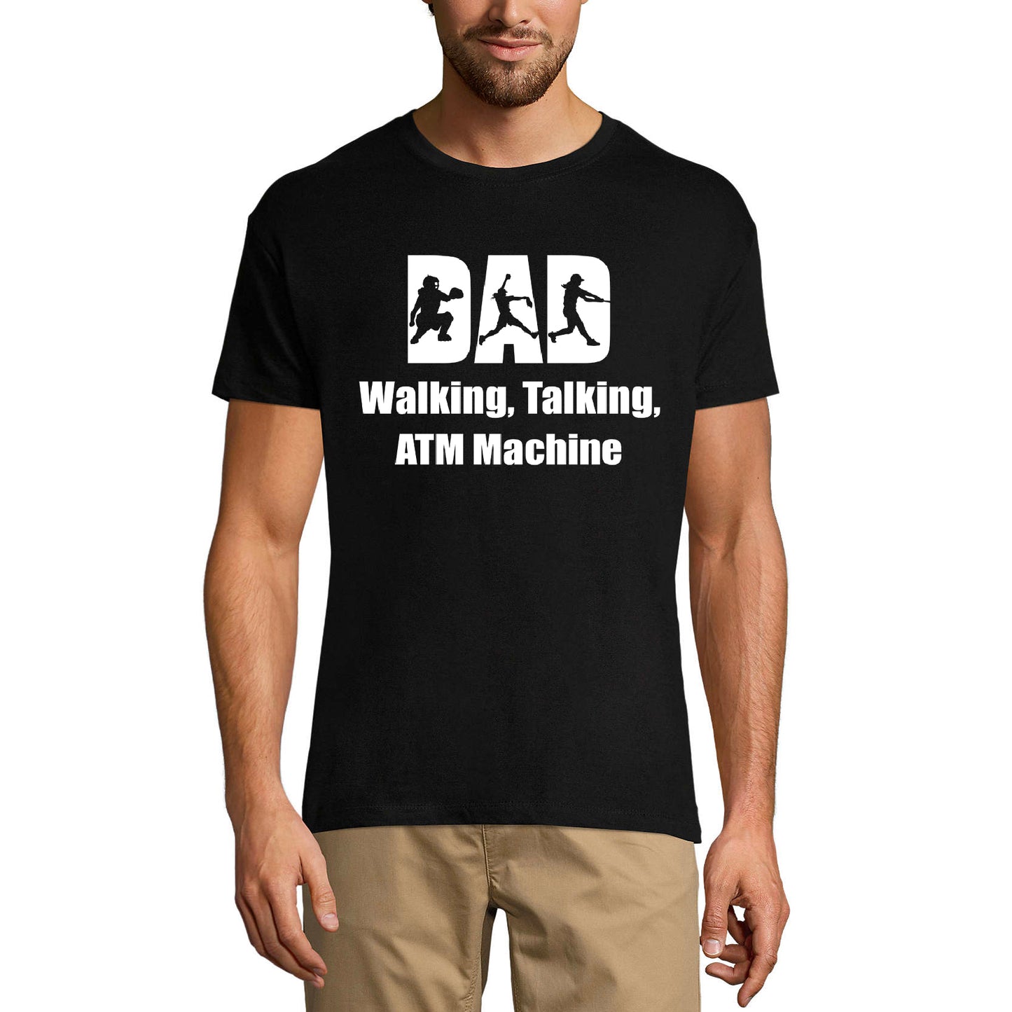 ULTRABASIC Men's Graphic T-Shirt Dad Walking Talking ATM Machine - Funny Quote