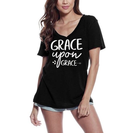 ULTRABASIC Women's T-Shirt Grace Upon Grace - Short Sleeve Tee Shirt Tops