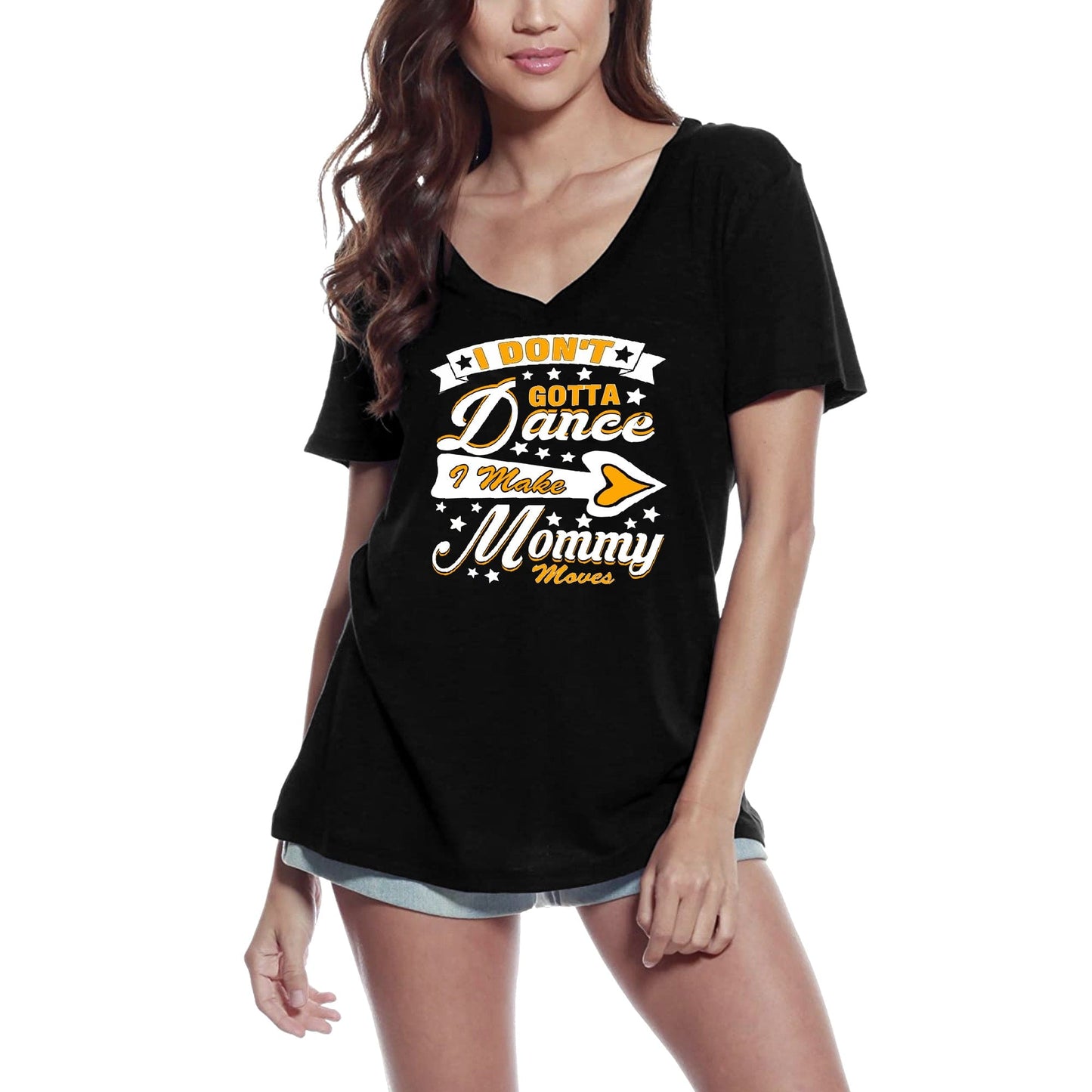 ULTRABASIC Women's T-Shirt I Make Mommy Moves - Funny Dance Mother Short Sleeve Tee Shirt Tops