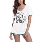 ULTRABASIC Women's T-Shirt Let's Take A Nap - Short Sleeve Tee Shirt Tops
