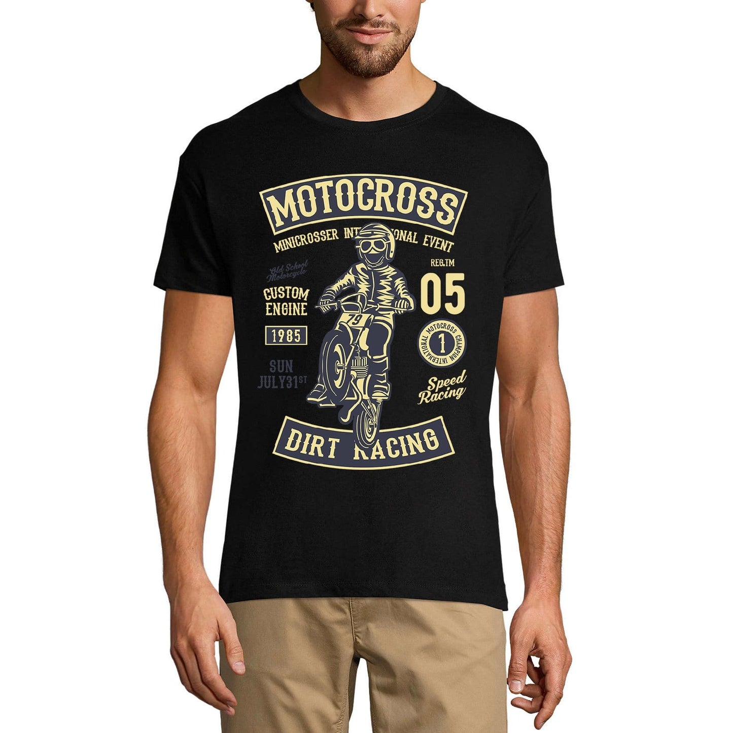 ULTRABASIC Men's T-Shirt Motocross Minicrosser Race - Dirt Racing 1985 Tee Shirt