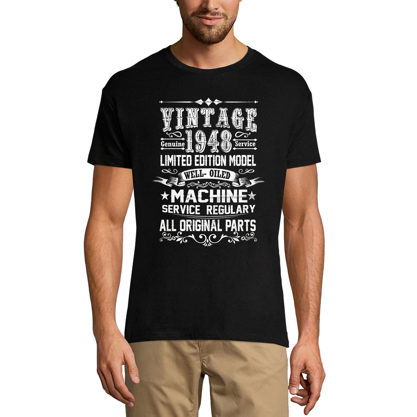 ULTRABASIC Men's T-Shirt Vintage 1948 - 72nd Birthday Gift Tee Shirt