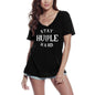 ULTRABASIC Women's Novelty T-Shirt Stay Humble Hustle Hard - Funny Vintage Tee Shirt