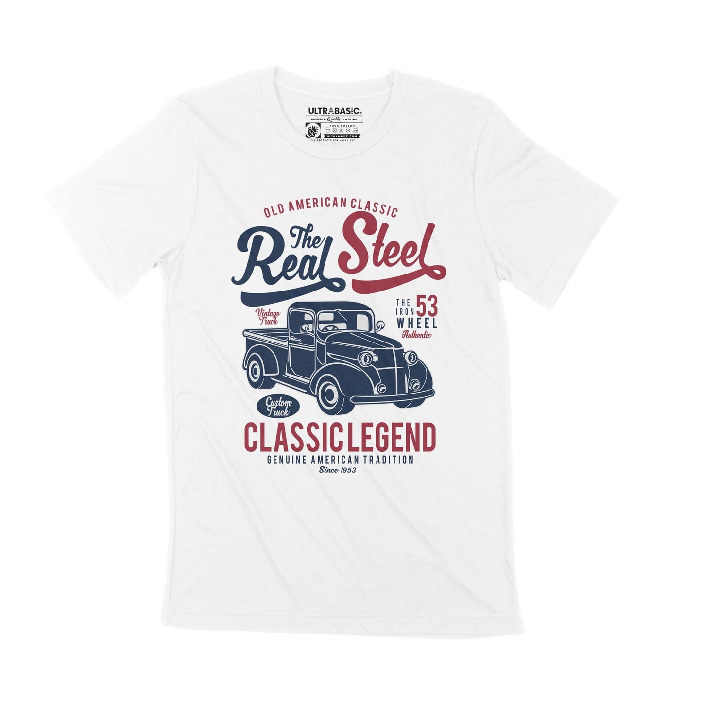 ULTRABASIC Men's Graphic T-Shirt The Real Steel - Classic Legend - Custom Truck