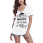 ULTRABASIC Women's V Neck T-Shirt You Can Never Have Too Happy - Vintage Shirt