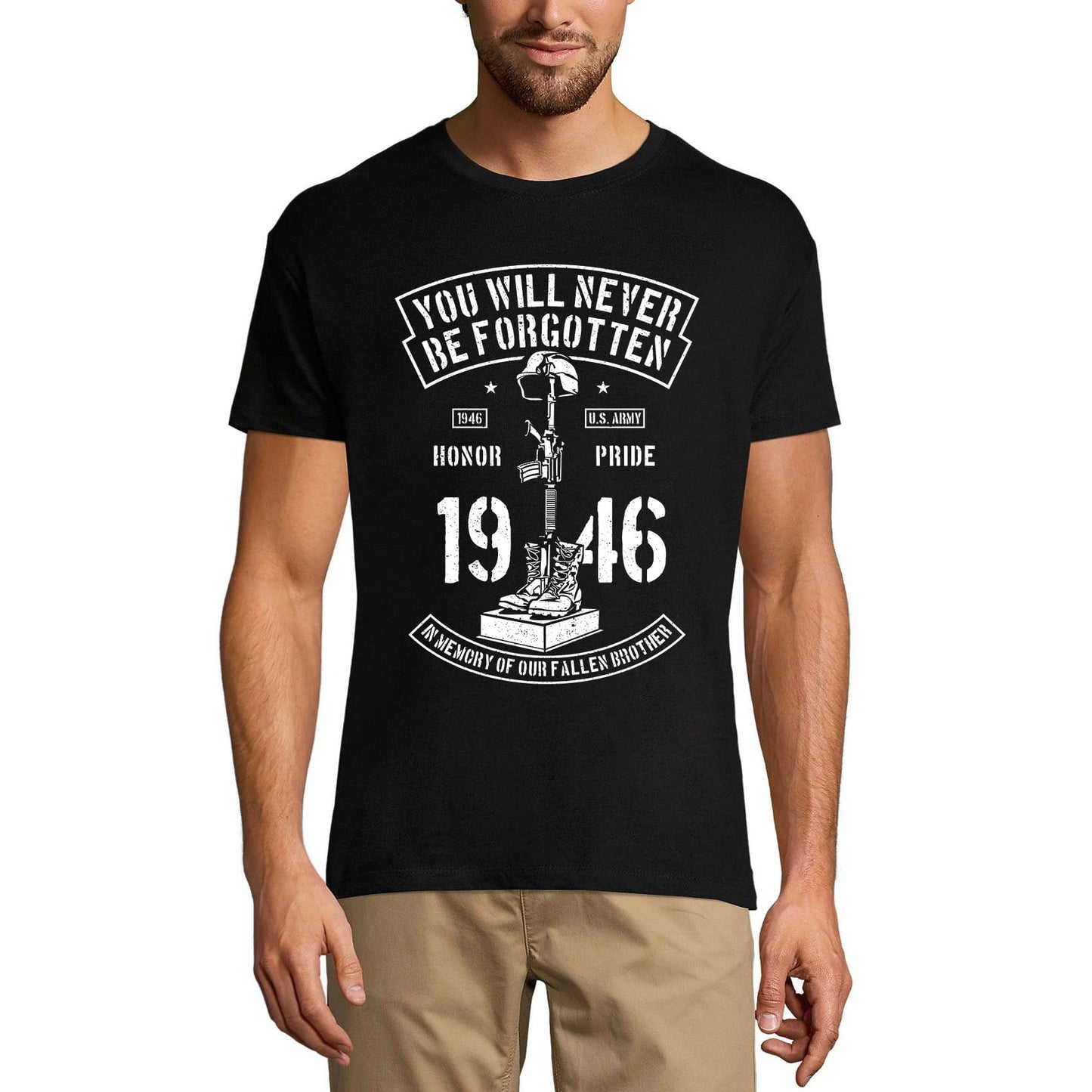 ULTRABASIC Men's T-Shirt You Will Never Be Forgotten - US Army 1946 Honor Pride Tee Shirt
