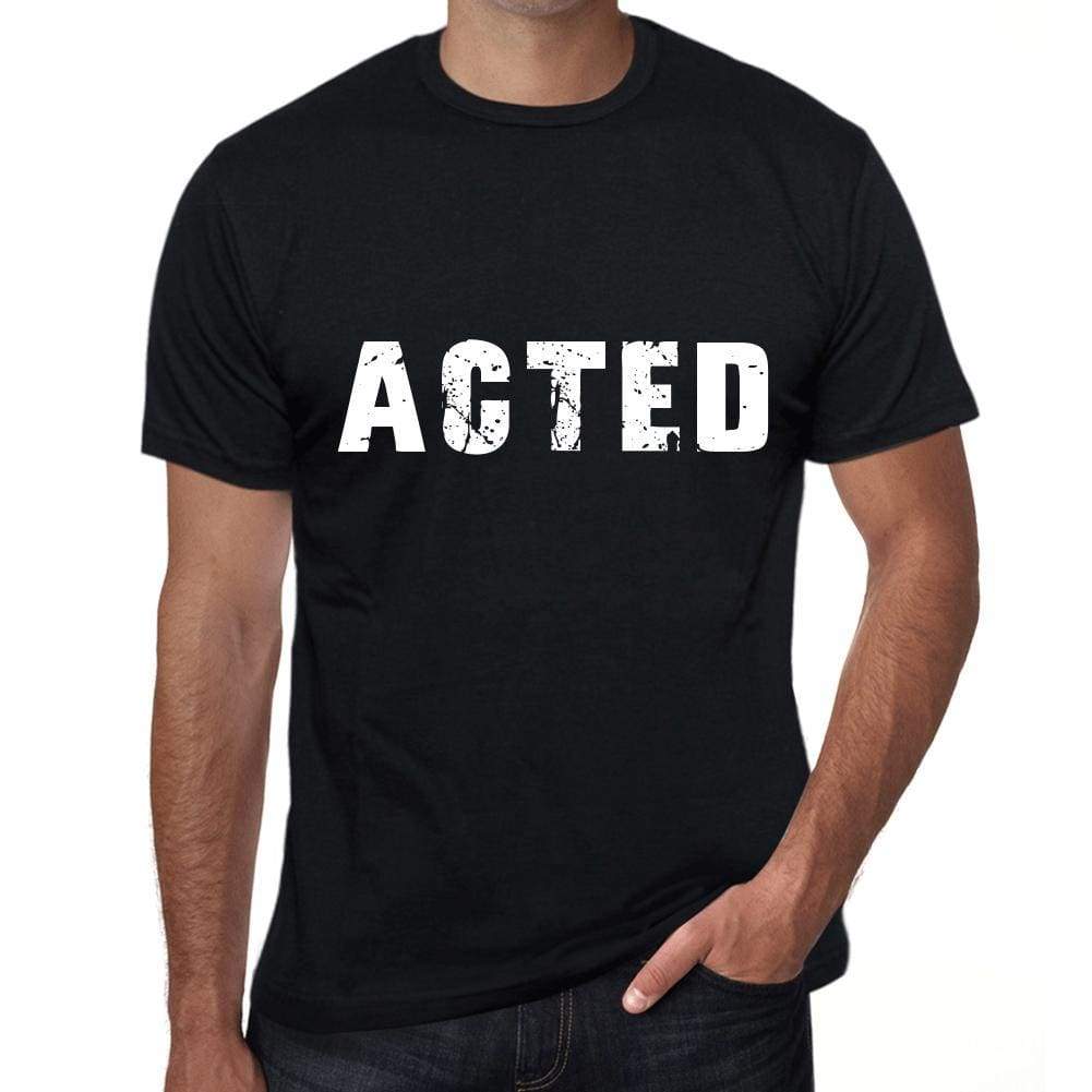 Acted Mens Retro T Shirt Black Birthday Gift 00553 - Black / Xs - Casual