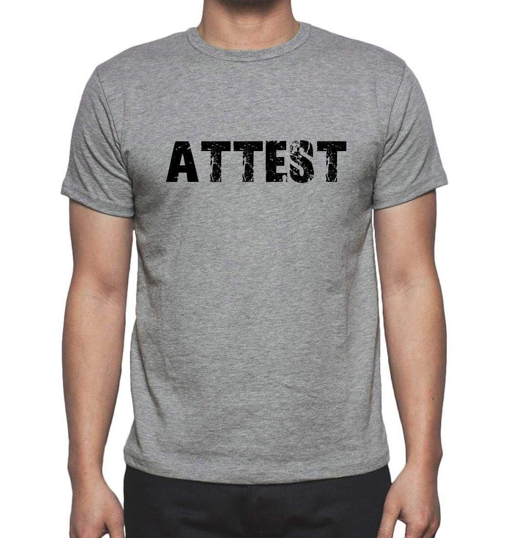 Attest Grey Mens Short Sleeve Round Neck T-Shirt 00018 - Grey / S - Casual