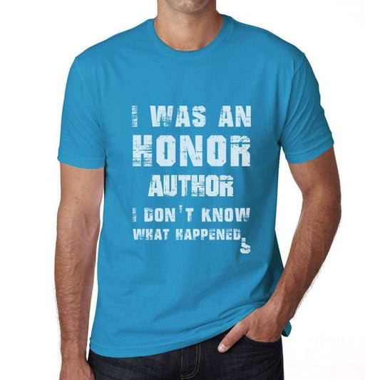 Author What Happened Blue Mens Short Sleeve Round Neck T-Shirt Gift T-Shirt 00322 - Blue / S - Casual
