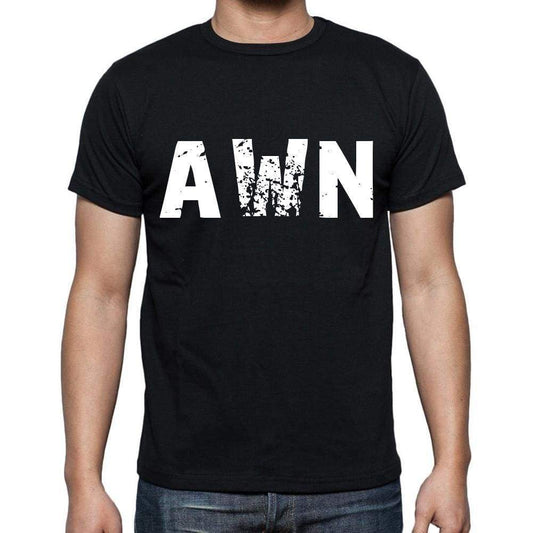 Awn Men T Shirts Short Sleeve T Shirts Men Tee Shirts For Men Cotton Black 3 Letters - Casual