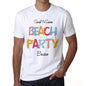 Basiao Beach Party White Mens Short Sleeve Round Neck T-Shirt 00279 - White / S - Casual