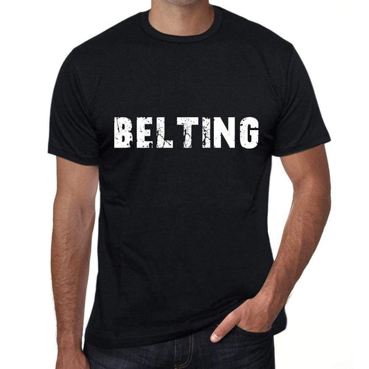 Belting Mens Vintage T Shirt Black Birthday Gift 00555 - Black / Xs - Casual