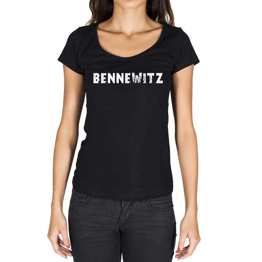 Bennewitz German Cities Black Womens Short Sleeve Round Neck T-Shirt 00002 - Casual