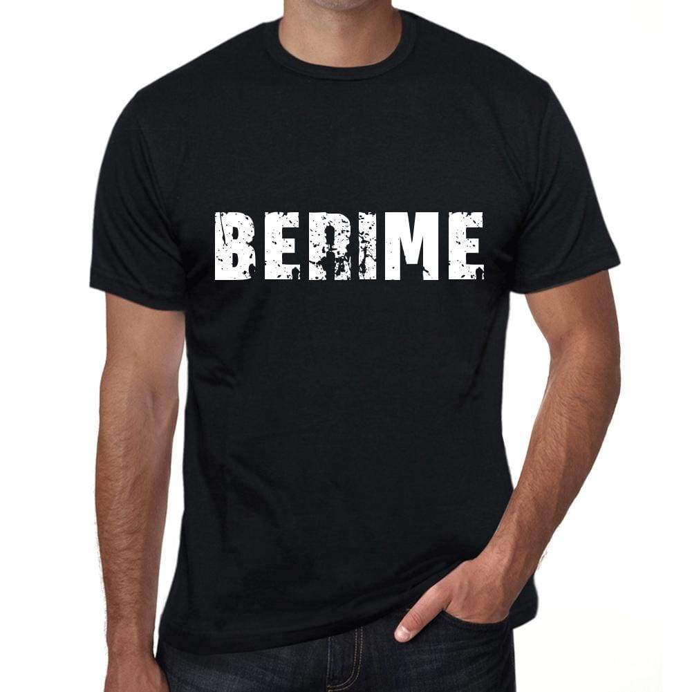 Berime Mens Vintage T Shirt Black Birthday Gift 00554 - Black / Xs - Casual