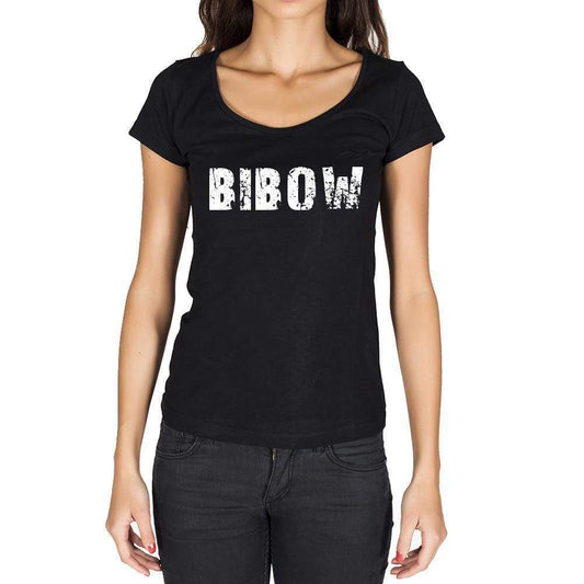 Bibow German Cities Black Womens Short Sleeve Round Neck T-Shirt 00002 - Casual