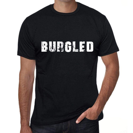 Burgled Mens Vintage T Shirt Black Birthday Gift 00555 - Black / Xs - Casual