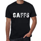 Caffs Mens Retro T Shirt Black Birthday Gift 00553 - Black / Xs - Casual