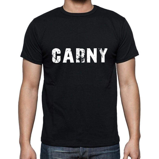 Carny Mens Short Sleeve Round Neck T-Shirt 5 Letters Black Word 00006 - Casual